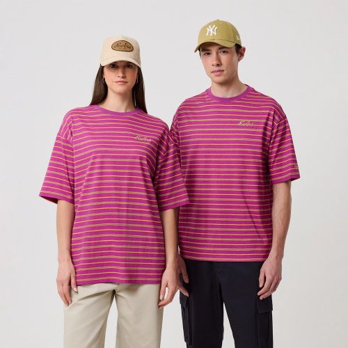 T-shirt à rayures New Era Violet unisex - New Era Cap - Modalova