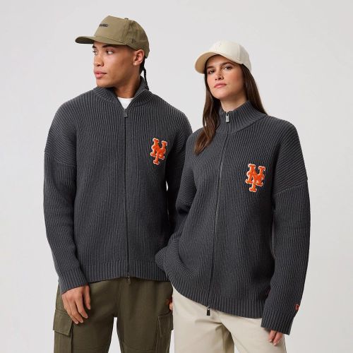 Cardigan Tricoté à Zip New York Mets MLB Anthracite unisex - New Era Cap - Modalova