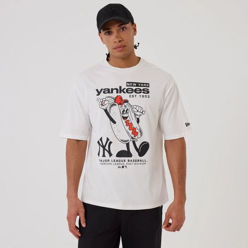 T-shirt Oversize New York Yankees MLB Hotdog Graphic Blanc unisex - New Era Cap - Modalova