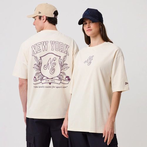 T-shirt Oversize New Era Crest Graphic Blanc unisex - New Era Cap - Modalova