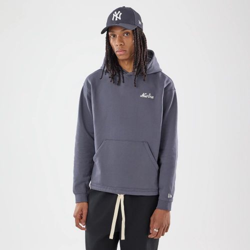 Sweat à capuche Oversize New Era Open Hem Gris unisex - New Era Cap - Modalova