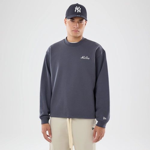 Pull oversize New Era Open Hem Gris Foncé unisex - New Era Cap - Modalova