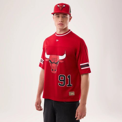 T-shirt Oversize en Mesh Chicago Bulls NBA Hardwood Classic Rouge unisex - New Era Cap - Modalova