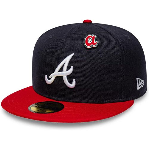Casquette 59FIFTY Fitted Atlanta Braves MLB Icon Bleu marine unisex - New Era Cap - Modalova