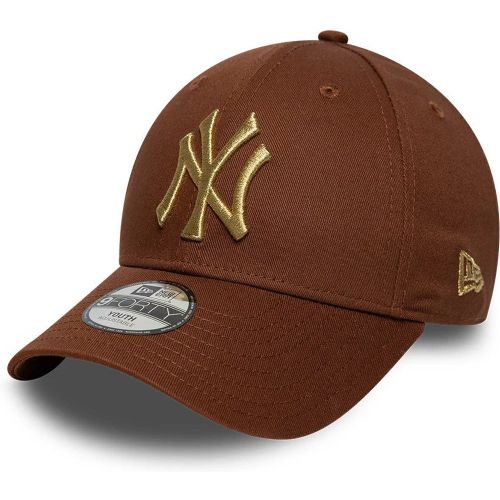Casquette Enfant 9FORTY New York Yankees MLB Metallic Marron unisex - New Era Cap - Modalova