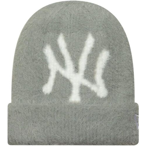 Bonnet Femme New York Yankees MLB Fluffy Mohair Gris unisex - New Era Cap - Modalova