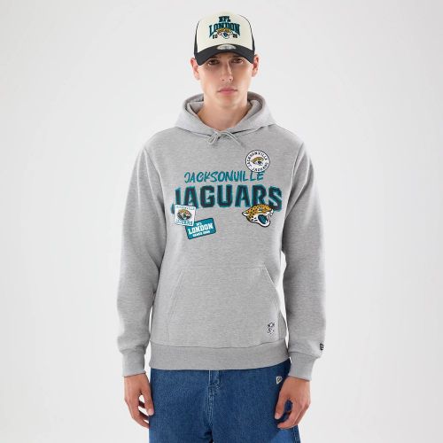 Sweat à capuche Jacksonville Jaguars NFL Patch Gris unisex - New Era Cap - Modalova