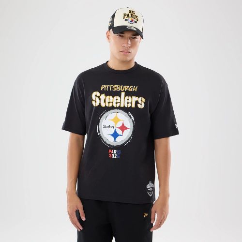 T-shirt Oversize Pittsburgh Steelers NFL International Games 2026 Noir unisex - New Era Cap - Modalova