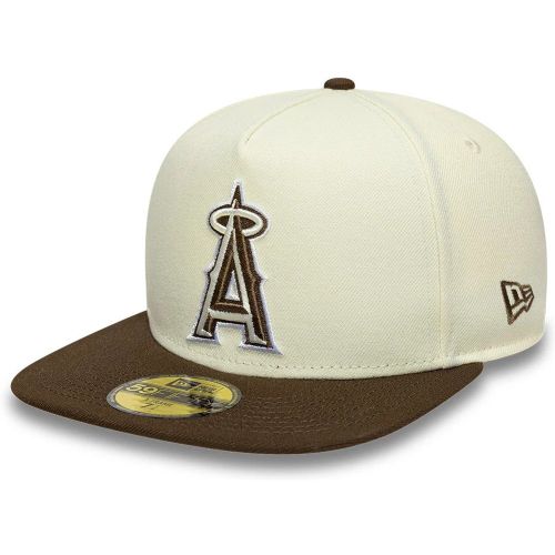Casquette 59FIFTY A-Frame Fitted LA Angels MLB Crème unisex - New Era Cap - Modalova