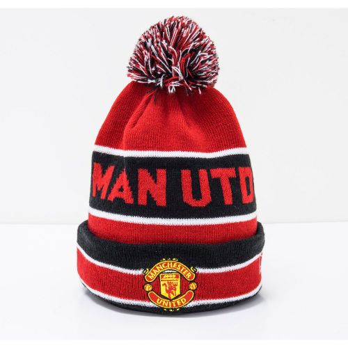 Bonnet à Pompon Manchester United Rayures Rouge unisex - New Era Cap - Modalova