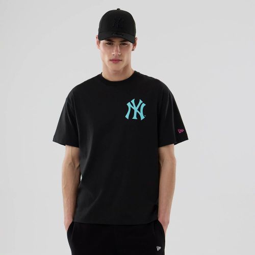 T-shirt New York Yankees MLB Neon Light Noir unisex - New Era Cap - Modalova