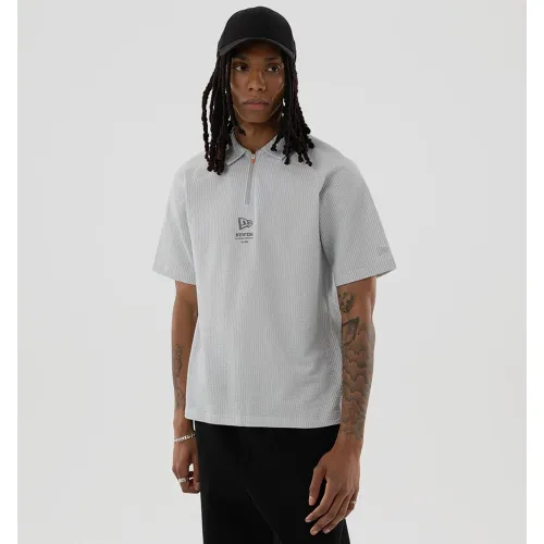 T-shirt Polo New Era Seersucker Gris unisex - New Era Cap - Modalova