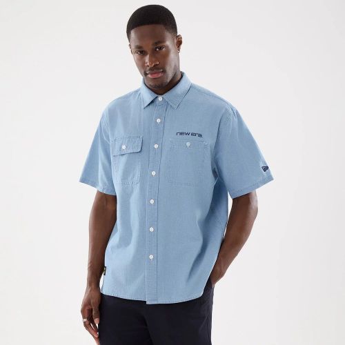 Chemise à Manches courtes New Era Originators Chambray Bleu clair unisex - New Era Cap - Modalova
