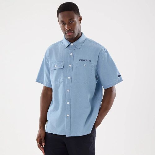 Chemise à Manches courtes New Era Originators Chambray Bleu clair unisex - New Era Cap - Modalova