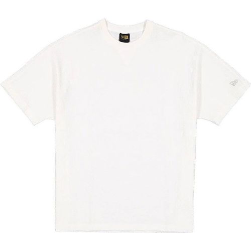 T-shirt New Era Label Seersucker Crème unisex - New Era Cap - Modalova
