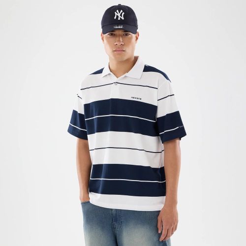 Polo à Rayures New Era Blanc unisex - New Era Cap - Modalova