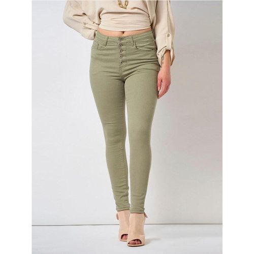 Jeans slim Vert taille haute 5 boutons | Couleur: | Taille: XS - My Store - Modalova