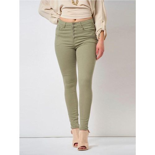 Jeans slim Vert taille haute 5 boutons | Taille: 34 | Couleur: - My Store - Modalova