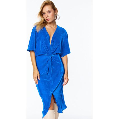 Robe plissée col V profond azur | Couleur: | Taille: Taille unique - My Store - Modalova