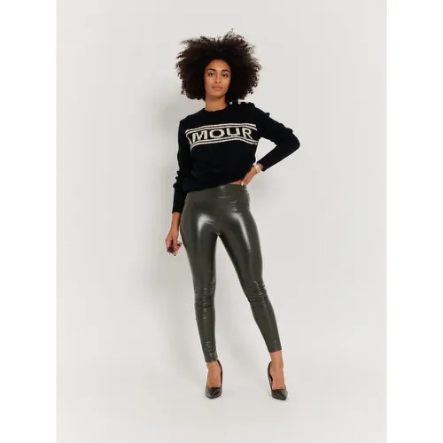 Legging taille haute en simili cuir | Couleur: | Taille: 2XL - My Store - Modalova