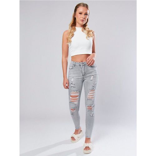 Jean taille haute déchiré skinny | Couleur: | Taille: XS - My Store - Modalova