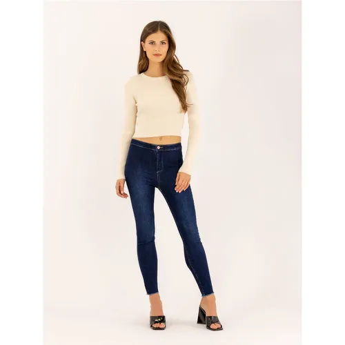 Jean skinny 7/8 ourlet brut | Couleur: | Taille: XS - Naumy - Modalova