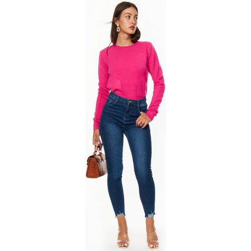 Jean skinny mid-waist finition effilochée Denim foncé | Couleur: | Taille: XS - My Store - Modalova