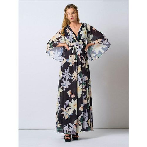 Robe longue fluide à fleurs et manches volants | Taille: L | Couleur: - My Store - Modalova