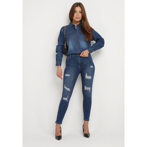 Jean skinny marine déchiré | Couleur: | Taille: S - Naumy - Modalova