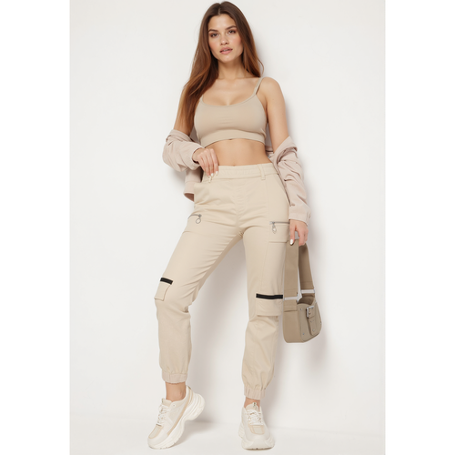 Pantalon de cargo en coton avec taille élastique | Couleur: | Taille: XS - Naumy - Modalova