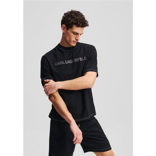 Contrast Stitch T-shirt, , , Taille: Xs - Karl Lagerfeld - Modalova
