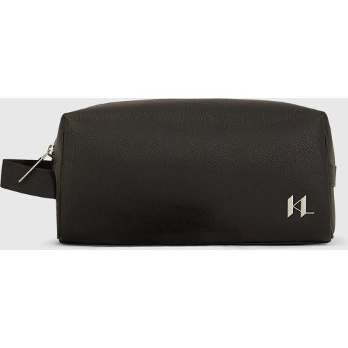 K/monogram Leather Wash Bag, , , Taille: One Size - Karl Lagerfeld - Modalova