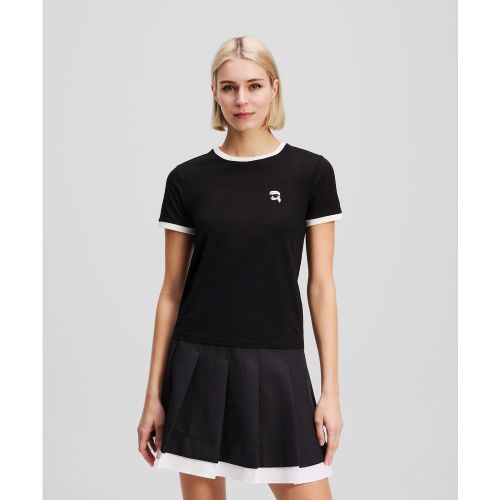 Contrast Piping Ikon T-shirt, , , Taille: Xs - Karl Lagerfeld - Modalova