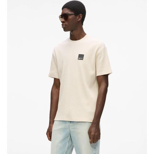 T-shirt À Texture Gaufrée, , Gris À Calotte Blanche, Taille: Xs - KL Jeans - Modalova