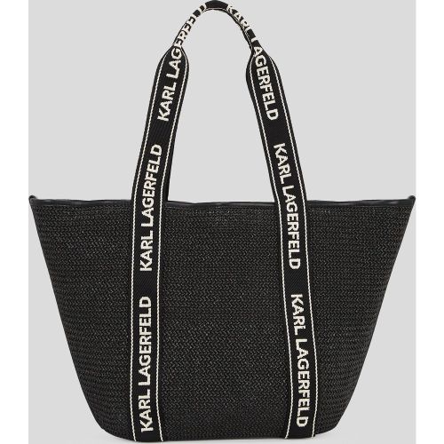 Cabas De Plage En Raphia Avec Logo, , , Taille: One Size - Karl Lagerfeld - Modalova