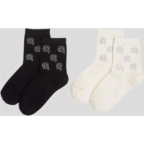 Chaussettes À Strass Ikon – Lot De 2, , /, Taille: One Size - Karl Lagerfeld - Modalova