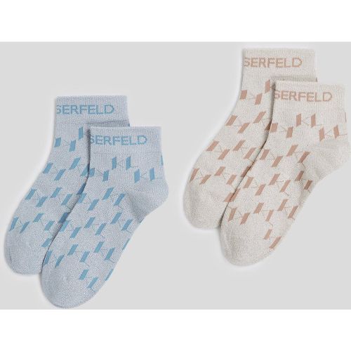 Chaussettes Courtes K/monogram - 2-pack, , -, Taille: One Size - Karl Lagerfeld - Modalova
