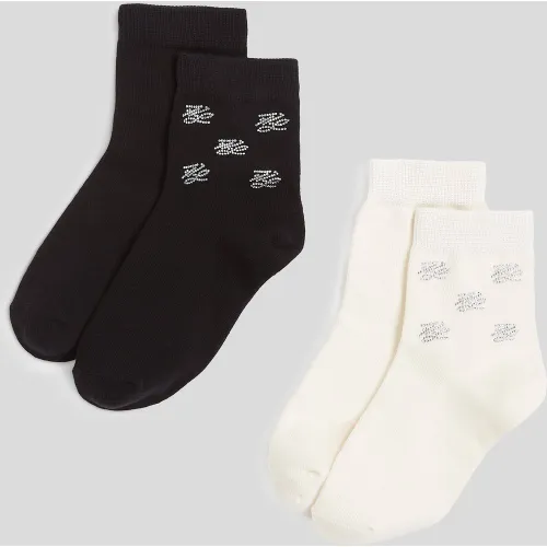 Chaussettes En Strass K/autograph - 2-pack, , /, Taille: One Size - Karl Lagerfeld - Modalova