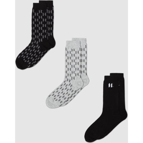 Chaussettes Monogram – Lot De 3, , -, Taille: 39-42 - Karl Lagerfeld - Modalova