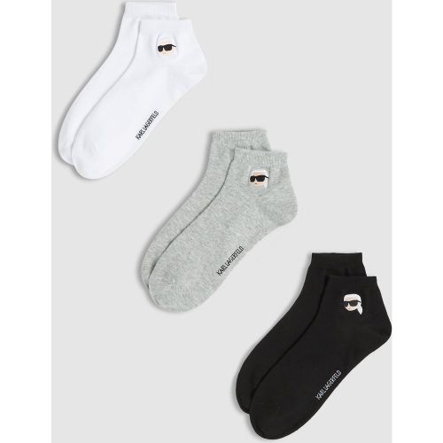 Chaussettes Courtes Ikon – Lot De 3, , //, Taille: 39-42 - Karl Lagerfeld - Modalova