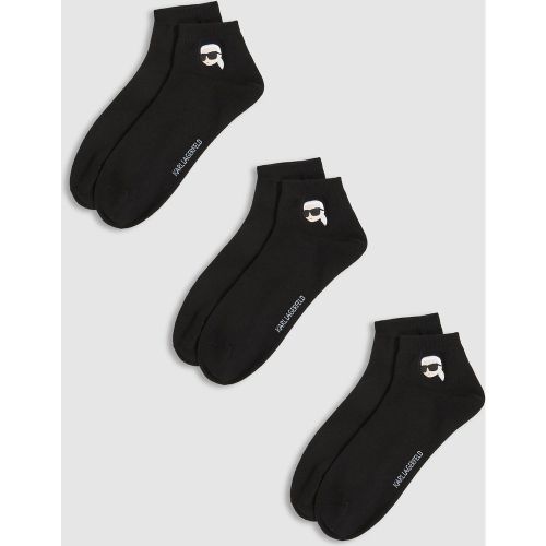 Chaussettes Courtes Ikon – Lot De 3, , , Taille: 39-42 - Karl Lagerfeld - Modalova