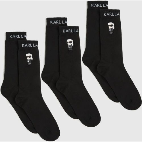Chaussettes Ikon - Lot De 3, , , Taille: 39-42 - Karl Lagerfeld - Modalova