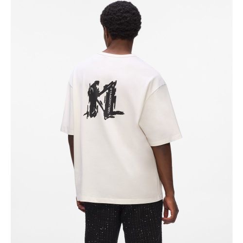 T-shirt Avec Monogram Illustré, , , Taille: Xs - Karl Lagerfeld - Modalova