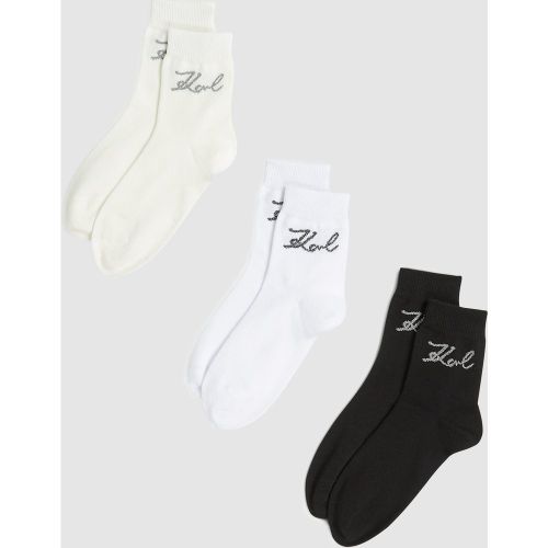 Chaussettes Signature – Lot De 3, , -, Taille: 39-42 - Karl Lagerfeld - Modalova