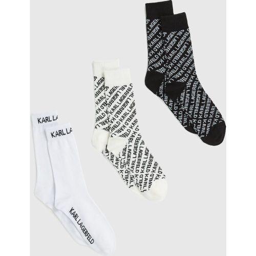 Chaussettes Avec Logo Sur Toute La Surface – Lot De 3, , --, Taille: 35-38 - Karl Lagerfeld - Modalova