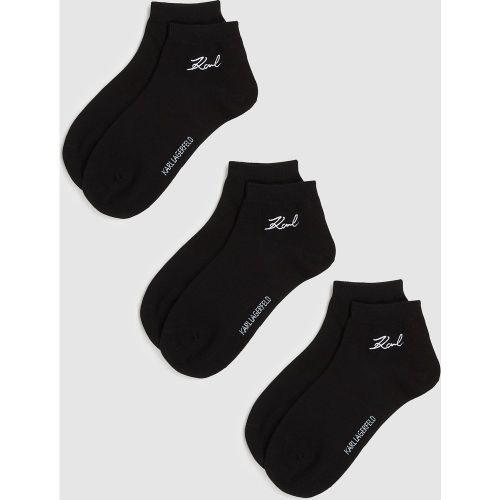 Chaussettes Courtes Signées – Lot De 3, , , Taille: 35-38 - Karl Lagerfeld - Modalova