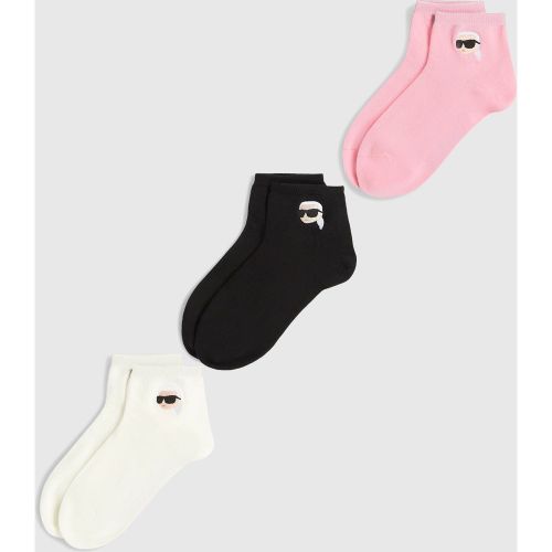 Chaussettes Ikon Courtes – Lot De 3, , , Taille: 35-38 - Karl Lagerfeld - Modalova