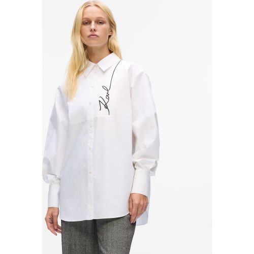 Chemise En Popeline Signature, , , Taille: 42 - Karl Lagerfeld - Modalova