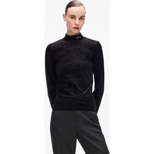 Top En Velours Scintillant, , , Taille: Xs - Karl Lagerfeld - Modalova