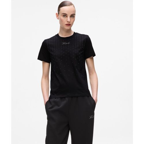 T-shirt À Strass, , , Taille: Xs - Karl Lagerfeld - Modalova